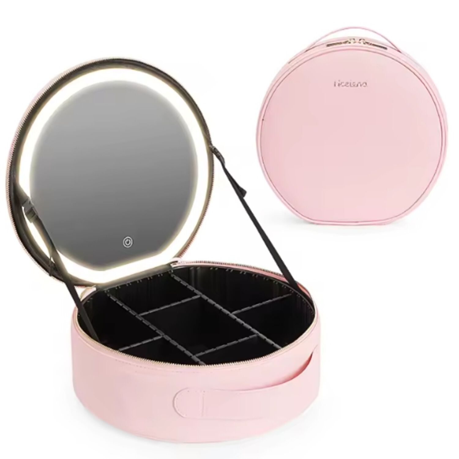 Estuche De Maquillaje Cosmetiquero Espejo Led Porta Brochas image number 9.0