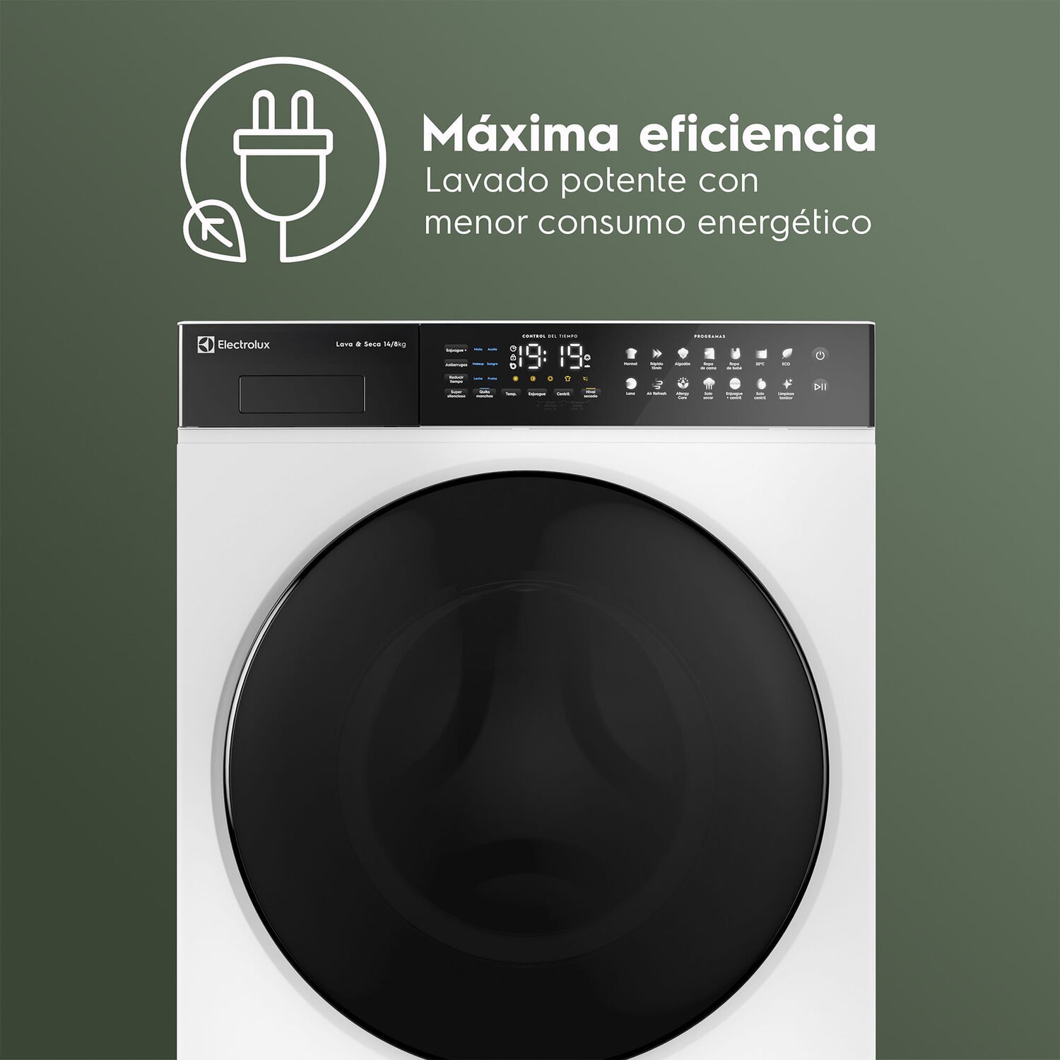 Lavadora Secadora 14/8 Kg Carga Frontal Inverter Eflwd12w image number 14.0