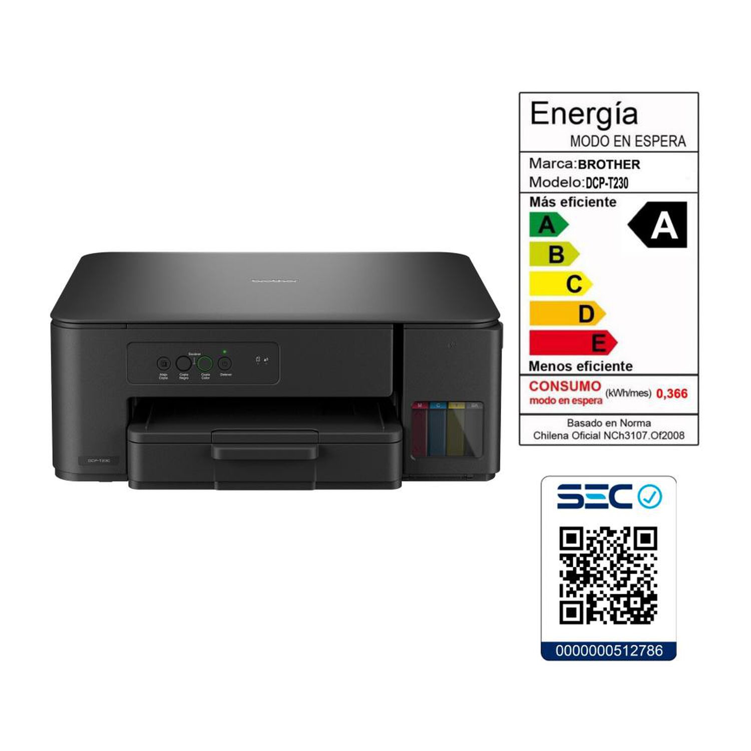 Impresora Multifuncional Brother DCPT230 image number 8.0