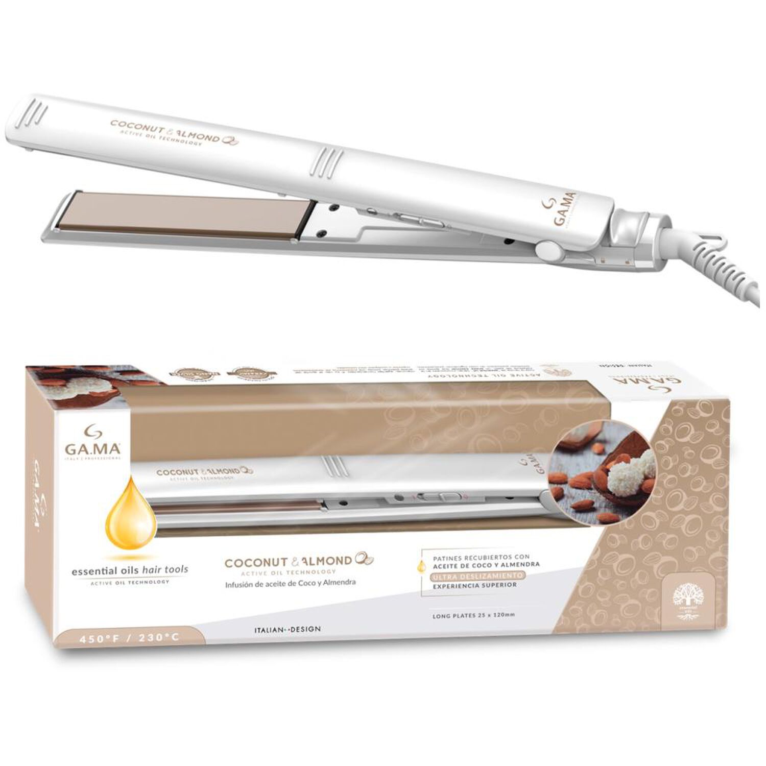 Alisador Gama Elegance Coconut Almond ST image number 2.0