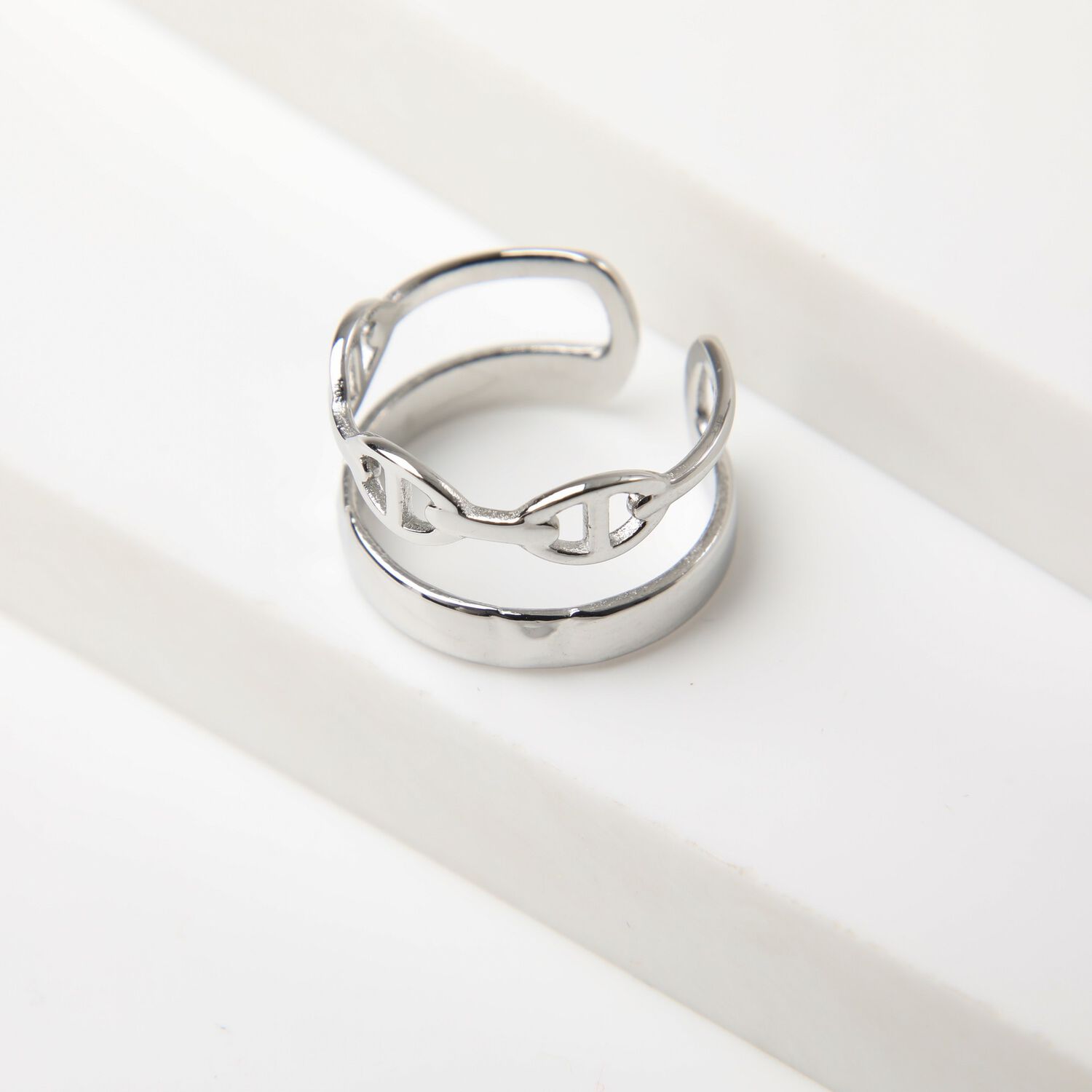 Anillo 19v69 Plateado Mujer Str281 image number 1.0