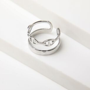 Anillo 19v69 Plateado Mujer Str281