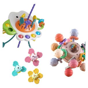 Pack De Estimulaci&oacute;n Temprana Para Beb&eacute;s Sonajeros Multicolor Laberinto