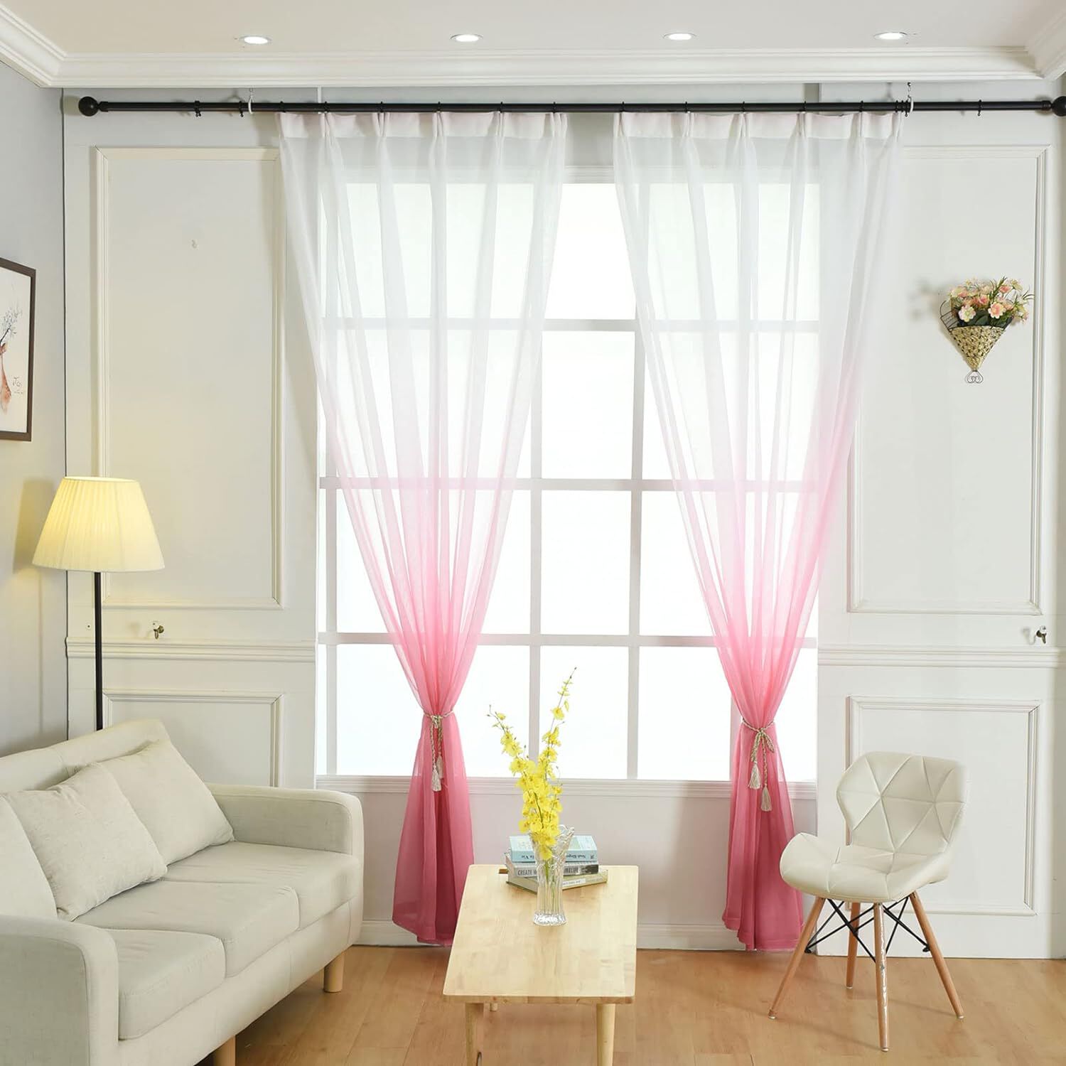 Pack De Visillo Degrade 140x220 Cm Fucsia image number 1.0