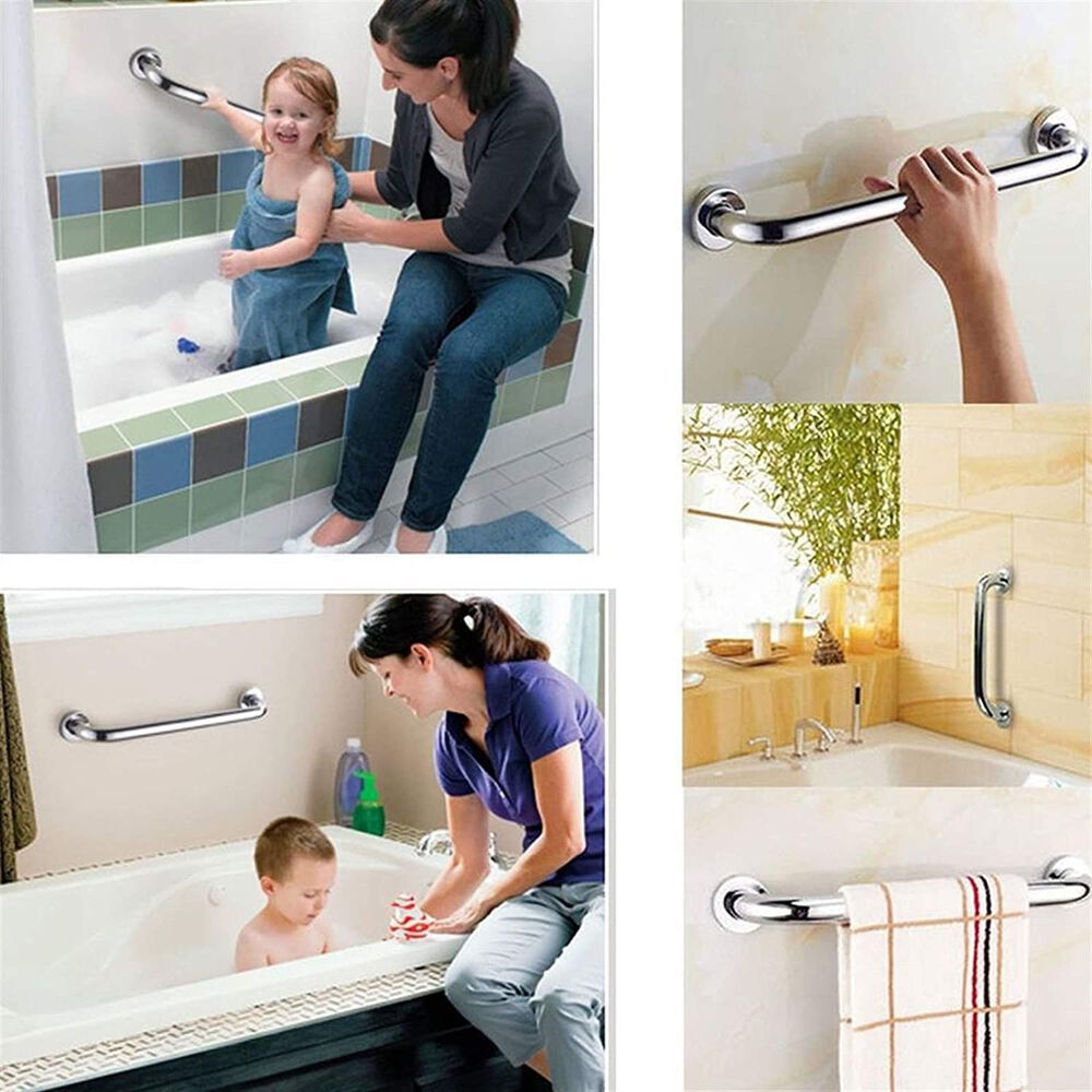 Set 2 Barras Seguridad Baño Wc Pasamanos Acero Inoxidable 40 Cm image number 5.0