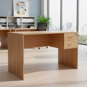 Escritorio 120cm Con 2 Cajones Jerez