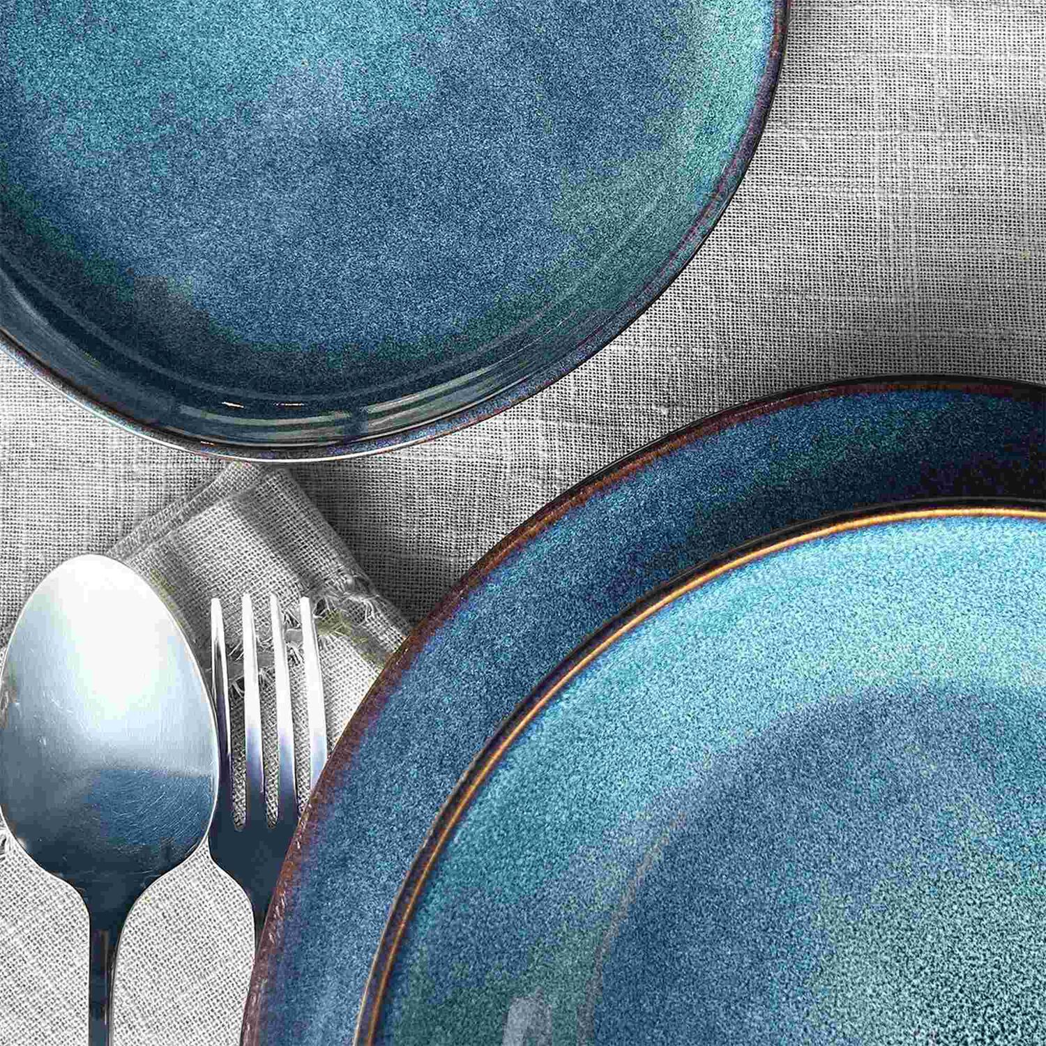 Set 6 Platos Redondo Ceramica Azul 27 Cm Linea Efes image number 1.0