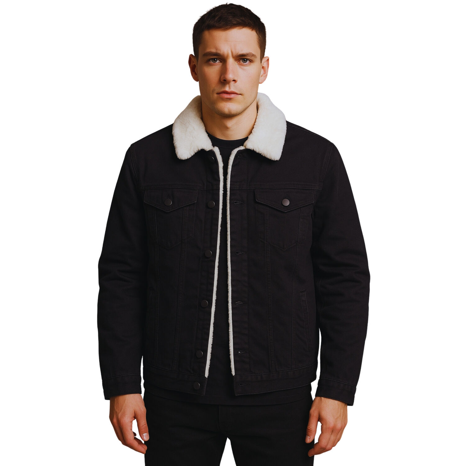 Chaqueta Denim Forro Polar Hombre image number 0.0