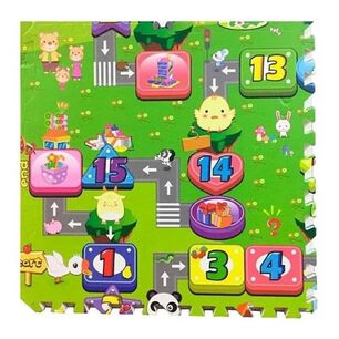 Alfombras Piso Goma Eva Estampado Set 4 Cuadros 60x60cm