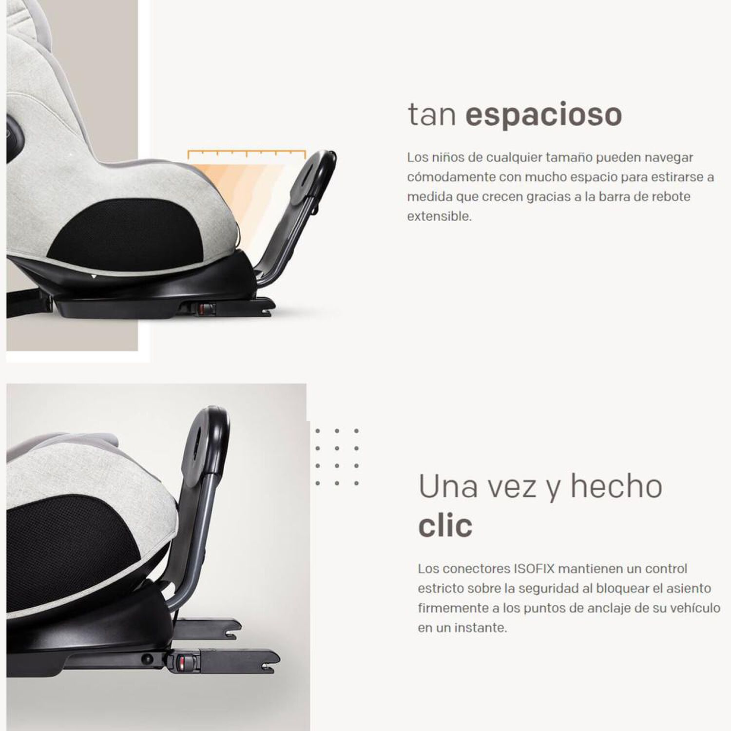 Silla De Auto Bebesit Convertible I-Prodigi Oyster image number 8.0