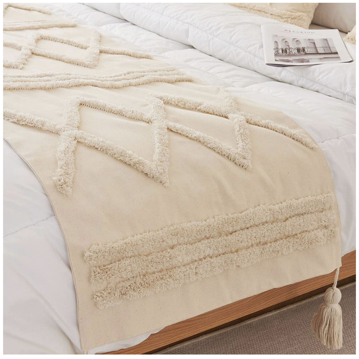 Set Piecera Boho 60 X 200 + 2 Fundas De Cojin B04 image number 1.0