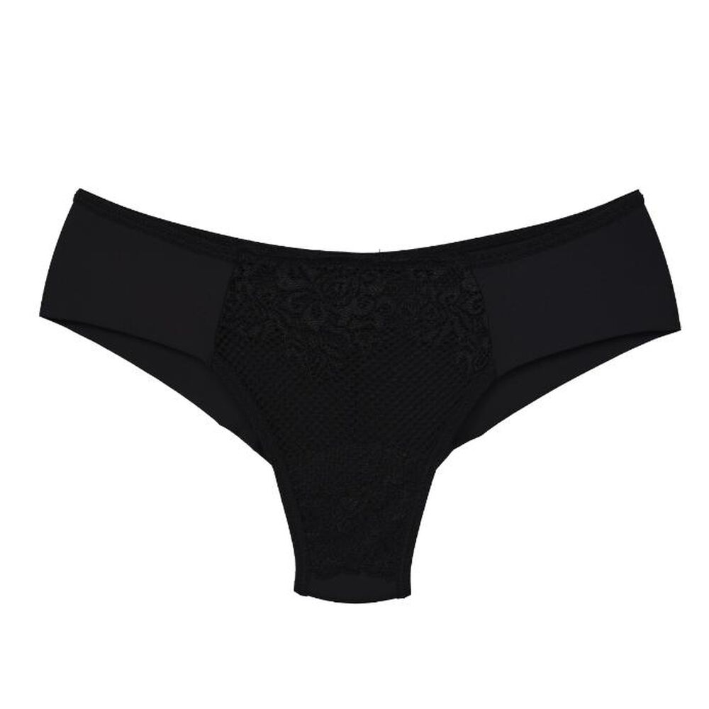 Calzón Tanga Sin Marcas Y Encaje Negro 2rios image number 0.0
