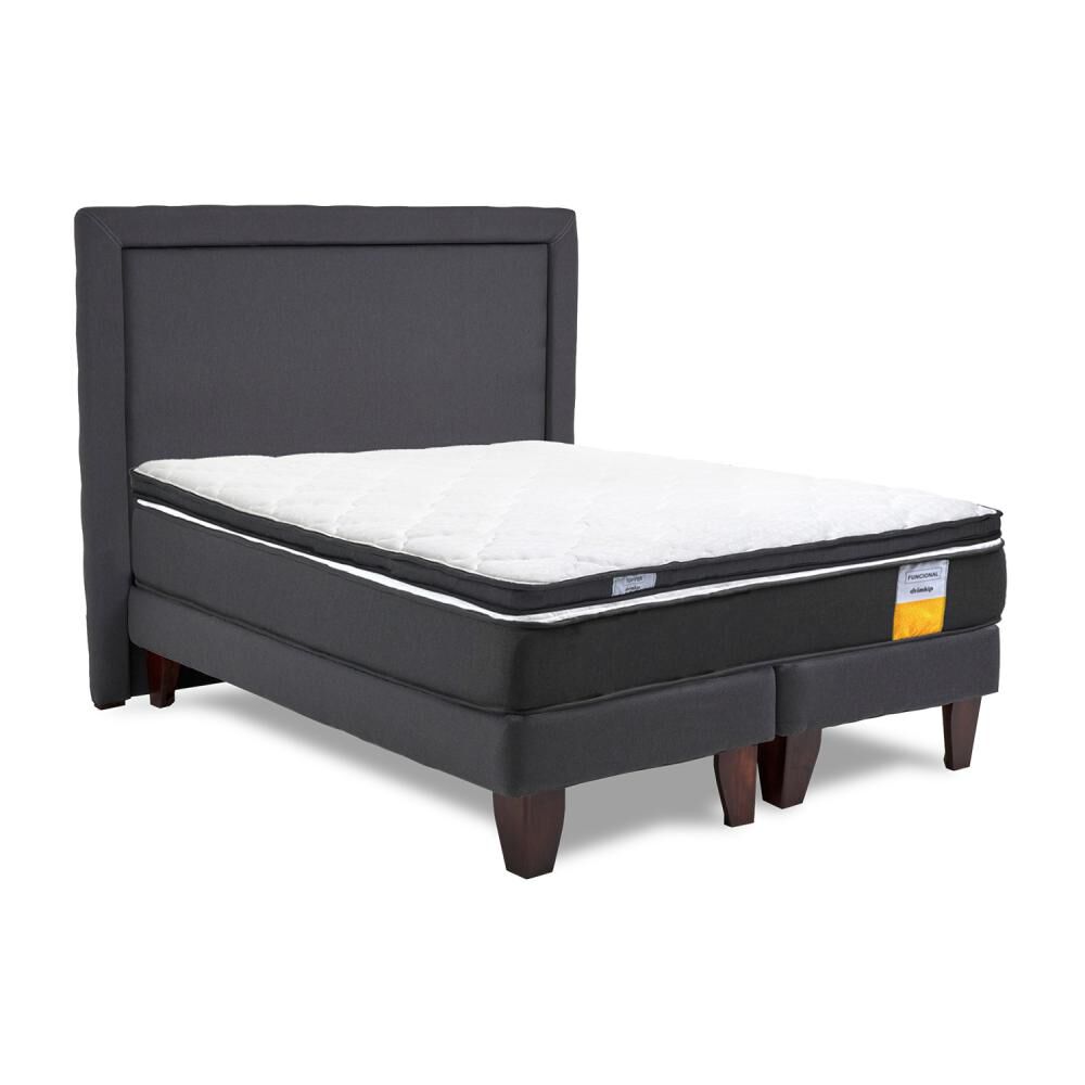 Cama Europea Drimkip Funcional / 2 Plazas / Base Dividida + Respaldo + Topper image number 1.0