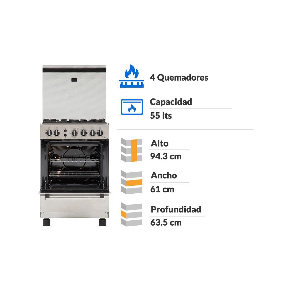 Cocina A Gas Bosch HSG45I22SE / 4 Quemadores image number 1.0