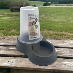 Dispensador Mascota Agua Y Comida 0,65 L Negro Plastiken