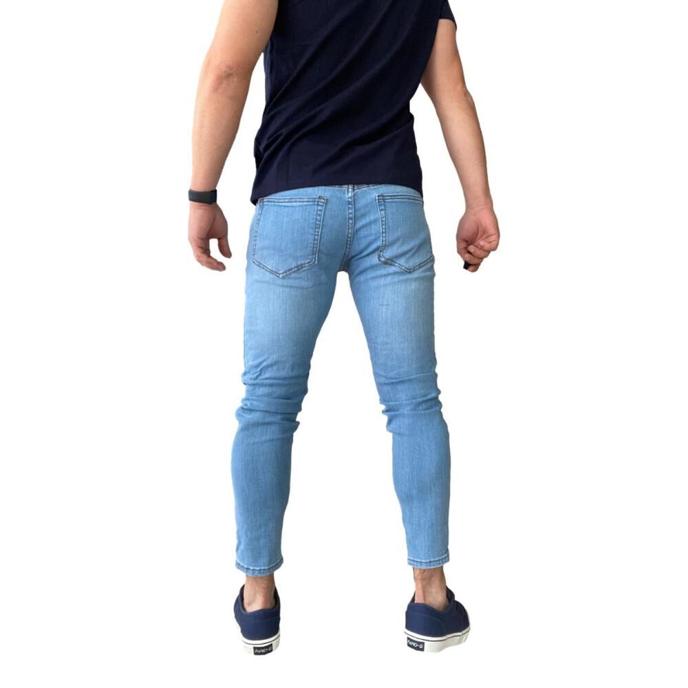 Jeans Rasgados Super Slim Fit Ankle Fit Celeste 14781 image number 2.0
