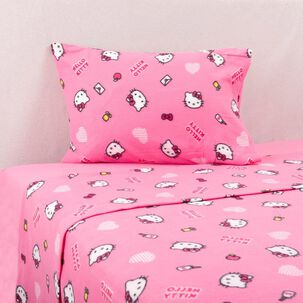 Sabana Polar 1.5 Plazas Sanrio Hello Kitty Mensaje