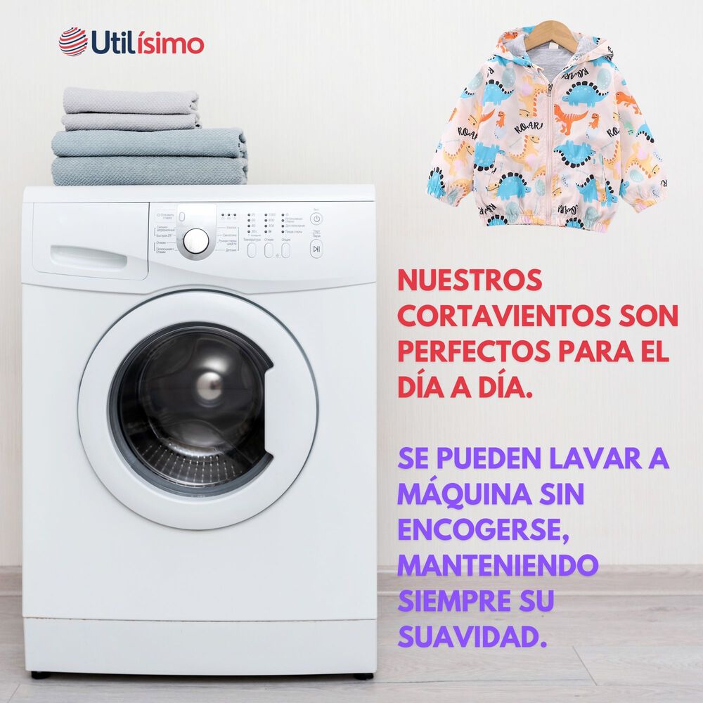 Cortaviento Impermeable Chaqueta Estampado Ni&ntilde;o Y Beb&eacute; Dinosaurs Roar image number 6.0