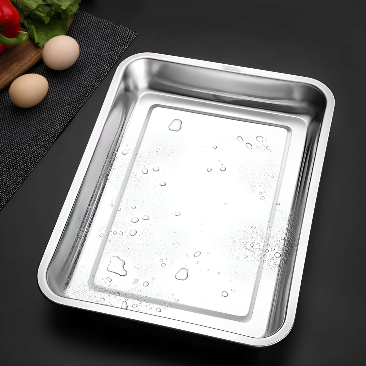 Bandeja Multiuso Rectangular De Acero Para Horno 36x27 Cm image number 2.0