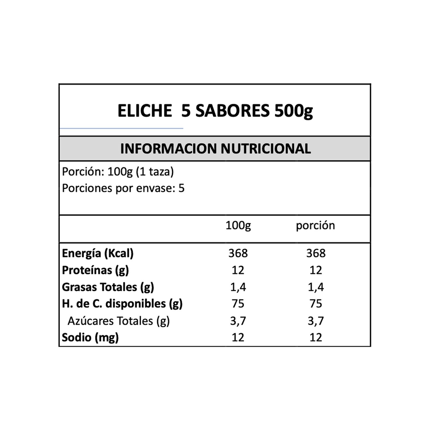 Eliche 5 Sabores Gran Cucina 1 X 500 Gr image number 4.0