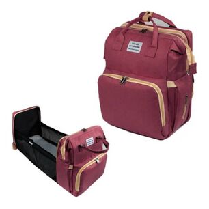 Mochila 3 En 1 Pa&ntilde;alera Cuna Y Mudador Port&aacute;til Para Beb&eacute;s