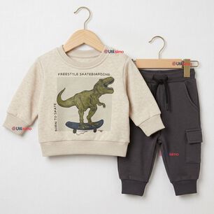 Conjunto Buzo Poler&oacute;n 2 Piezas Beb&eacute; Ni&ntilde;o Dino Street