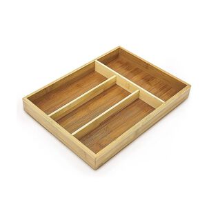 Organizador De Cubiertos Multiusos Cubiertero De Bambú
