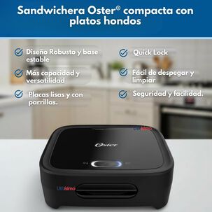 Sandwichera Oster Compacta Con Platos Hondos Ckstsm400