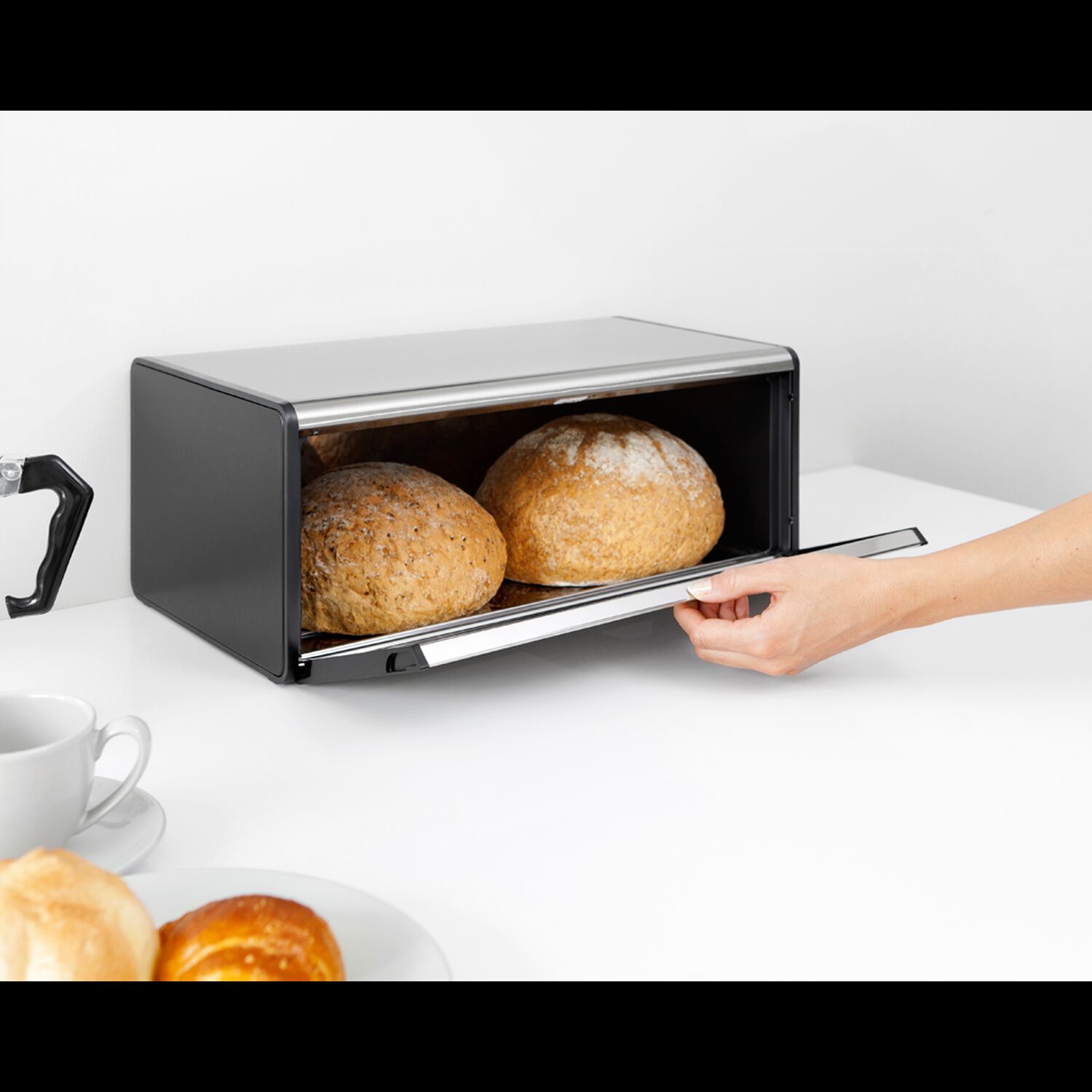 Panera De Tapa Abatible Matt Steel Fingerprint Proof image number 3.0