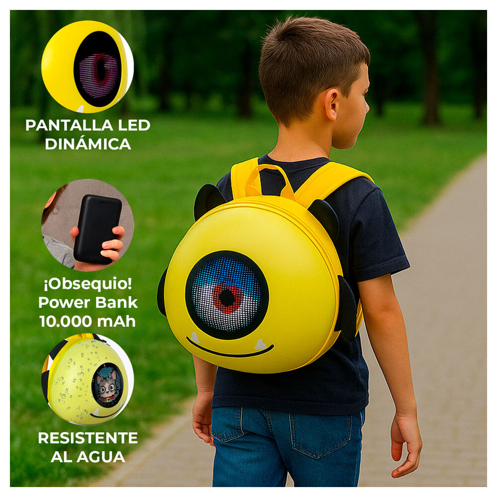 Mochila Infantil Con Pantalla Led Personalizable Y Power Bank image number 1.0