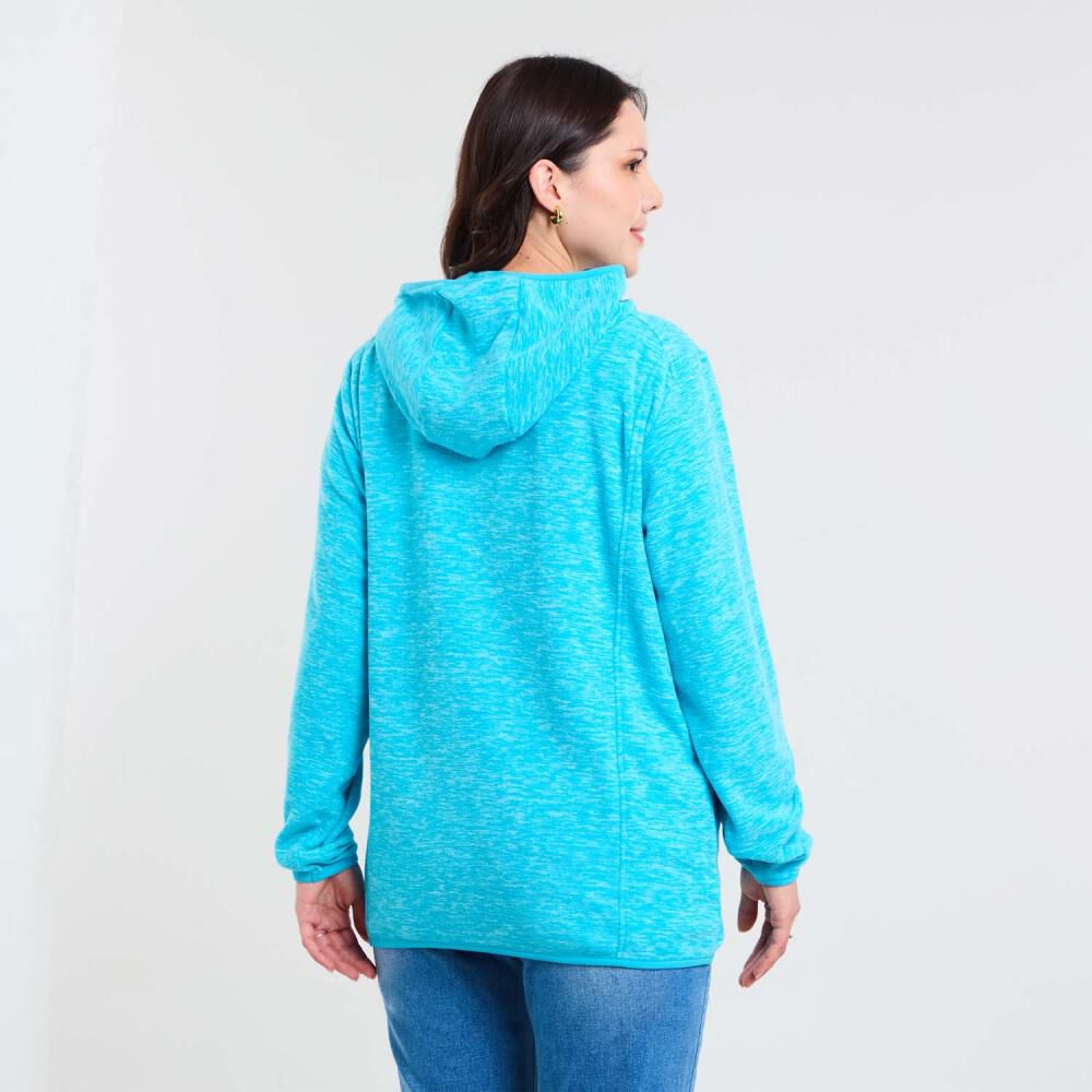 Polerón Polar Melange Cuello Alto Con Capucha Mujer Sexy Large image number 3.0