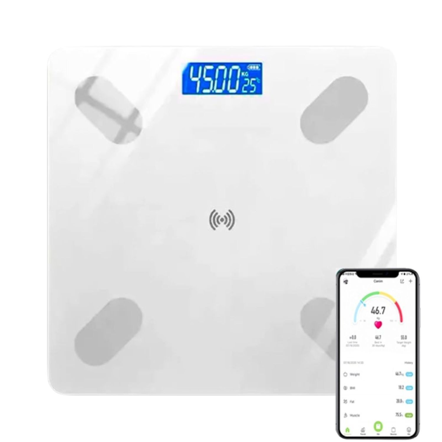 Balanza Digital De Ba&ntilde;o Hasta 180 Kg Bluetooth image number 1.0