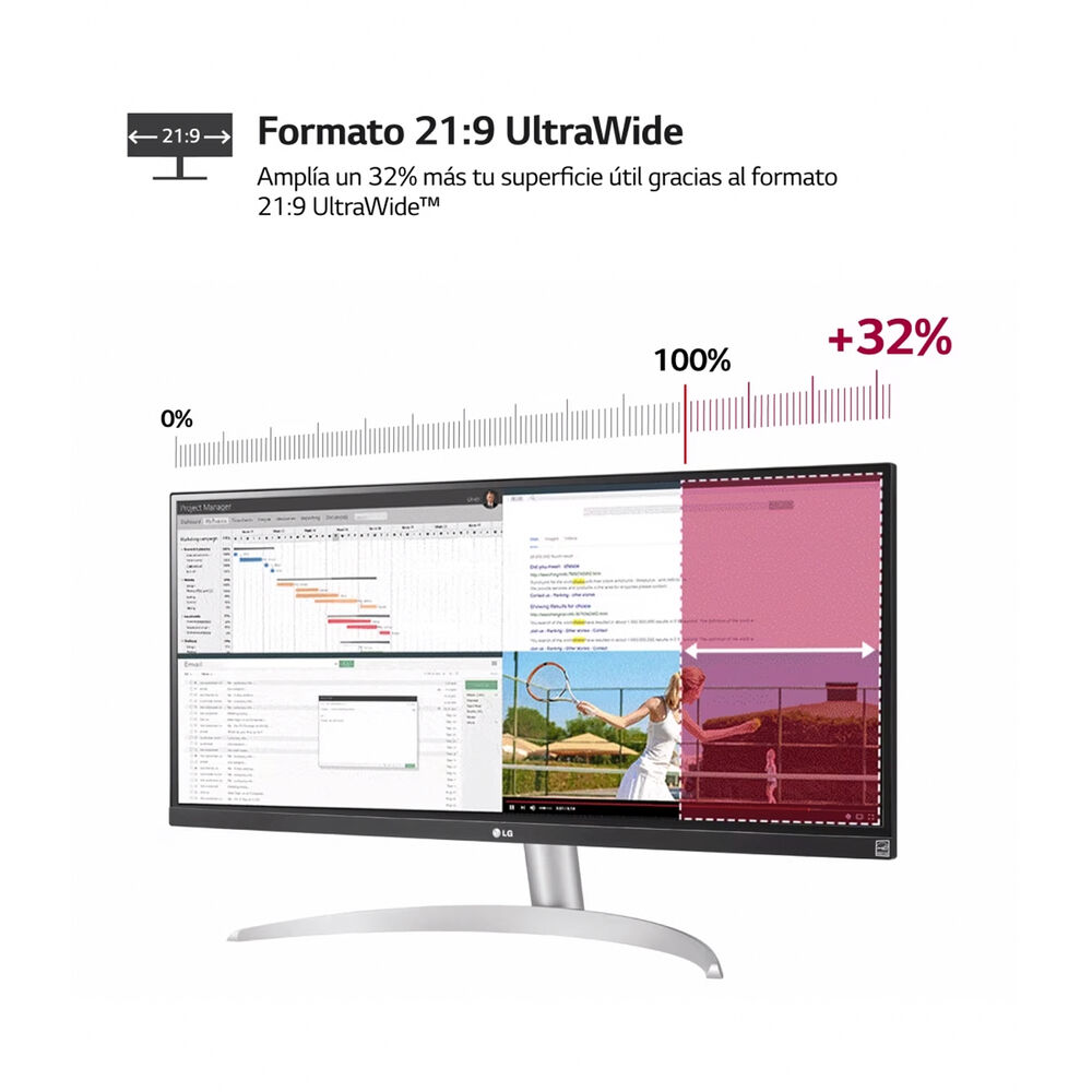 Monitor Lg Ultrawide 29in Fhd Ultrapanoramico Freesync 1ms image number 5.0