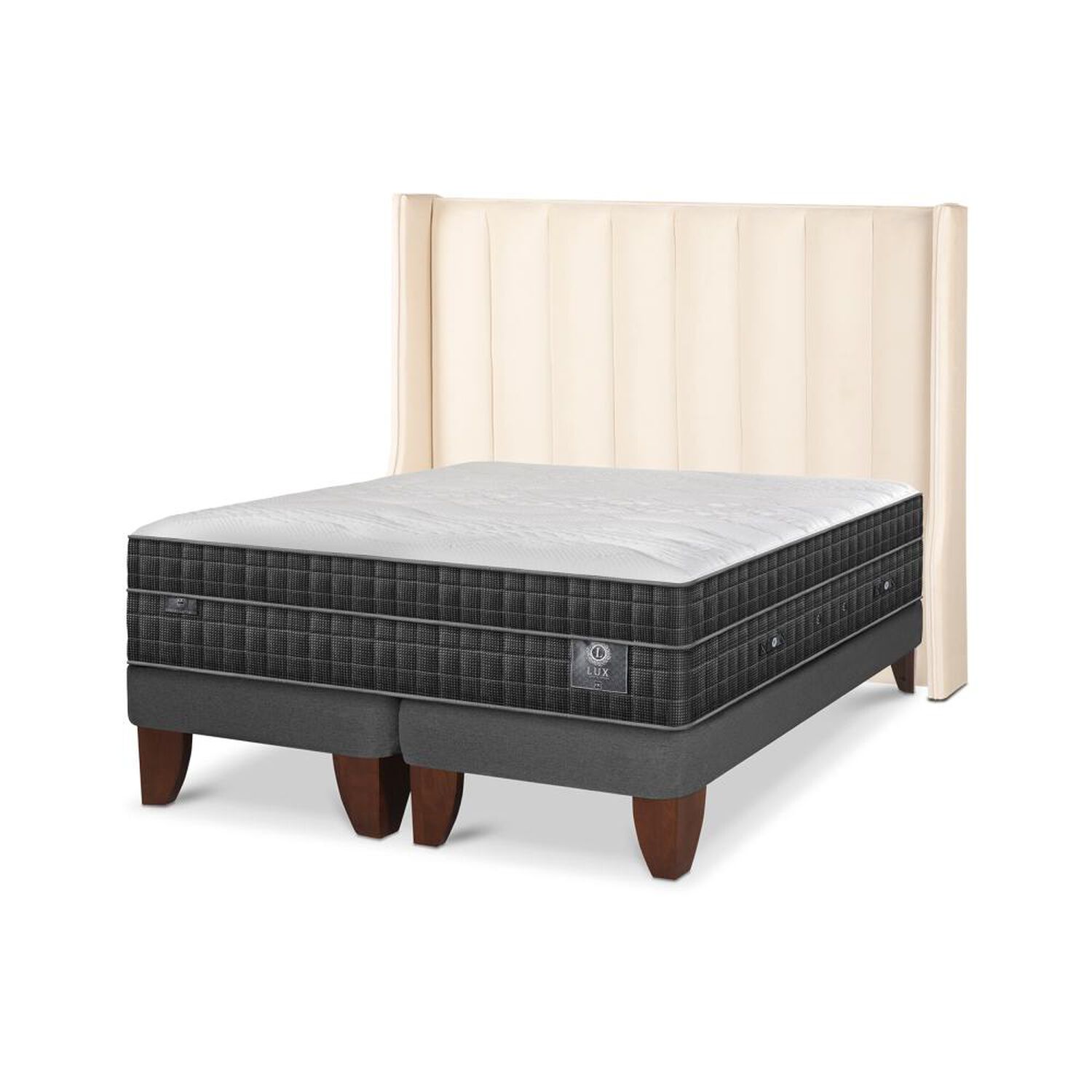 Cama Europea Cic Lux / 2 Plazas / Base Dividida + Respaldo image number 5.0