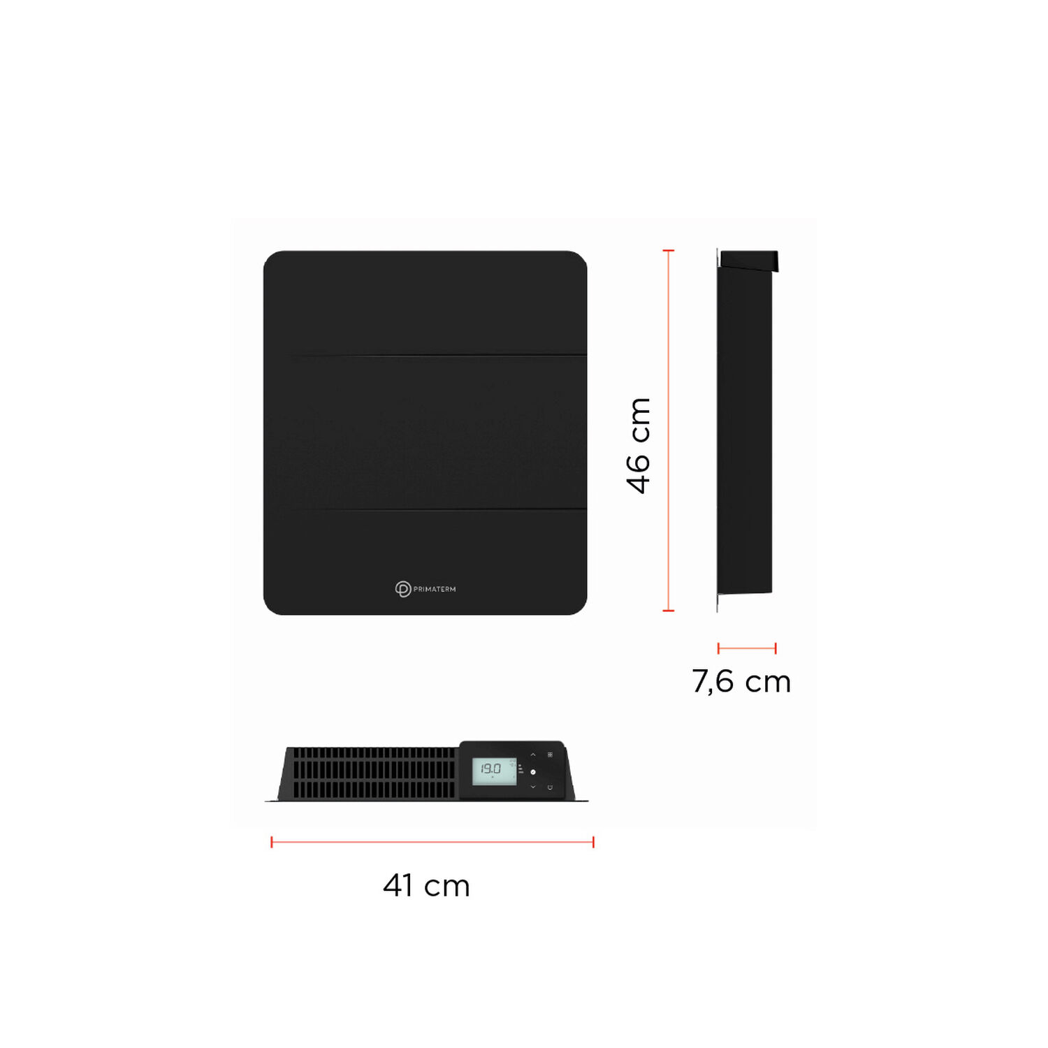 Estufa Radiador Calefactor &Oacute;nix Cer&aacute;mico Wifi Antracita 500w Primaterm image number 3.0