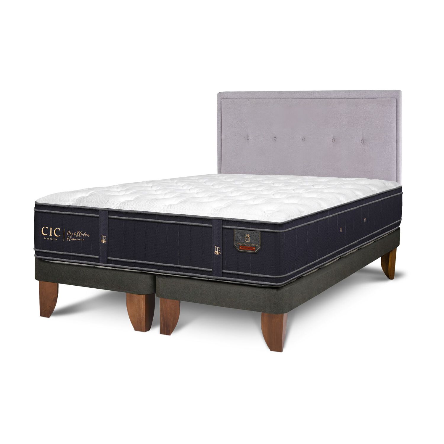 Cama Europea Cic Grand Premium / King / Base Dividida + Respaldo image number 1.0