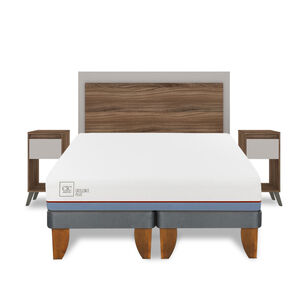 Cama Europea Cic Excellence Plus / 2 Plazas / Base Dividida + Set de Maderas Milan