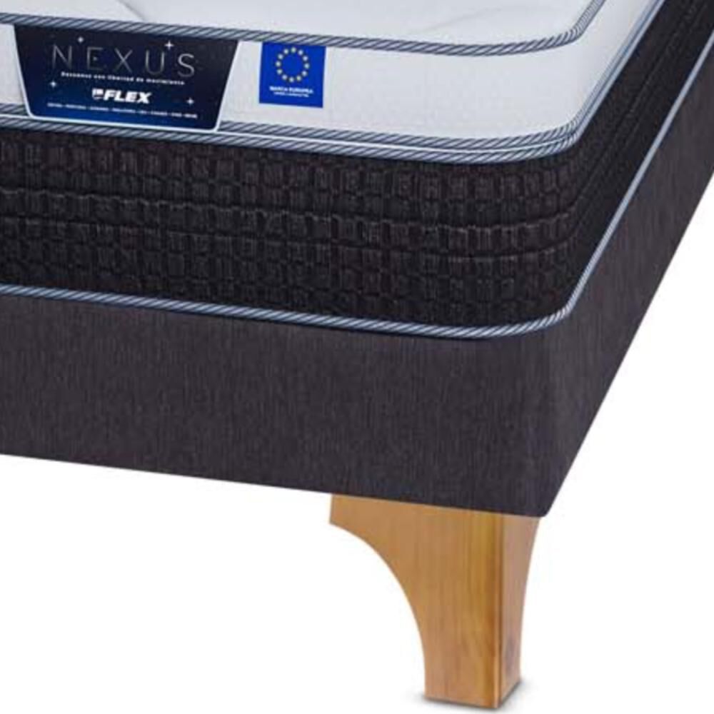 Cama Europea Flex Nexus / 1.5 Plazas / Base Normal + Respaldo image number 2.0