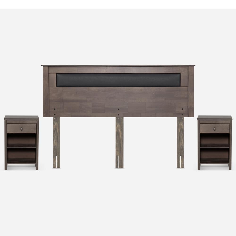 Cama Europea Rosen New Style 6 / King / Base Dividida  + Set Maderas Ferrara Gris image number 2.0