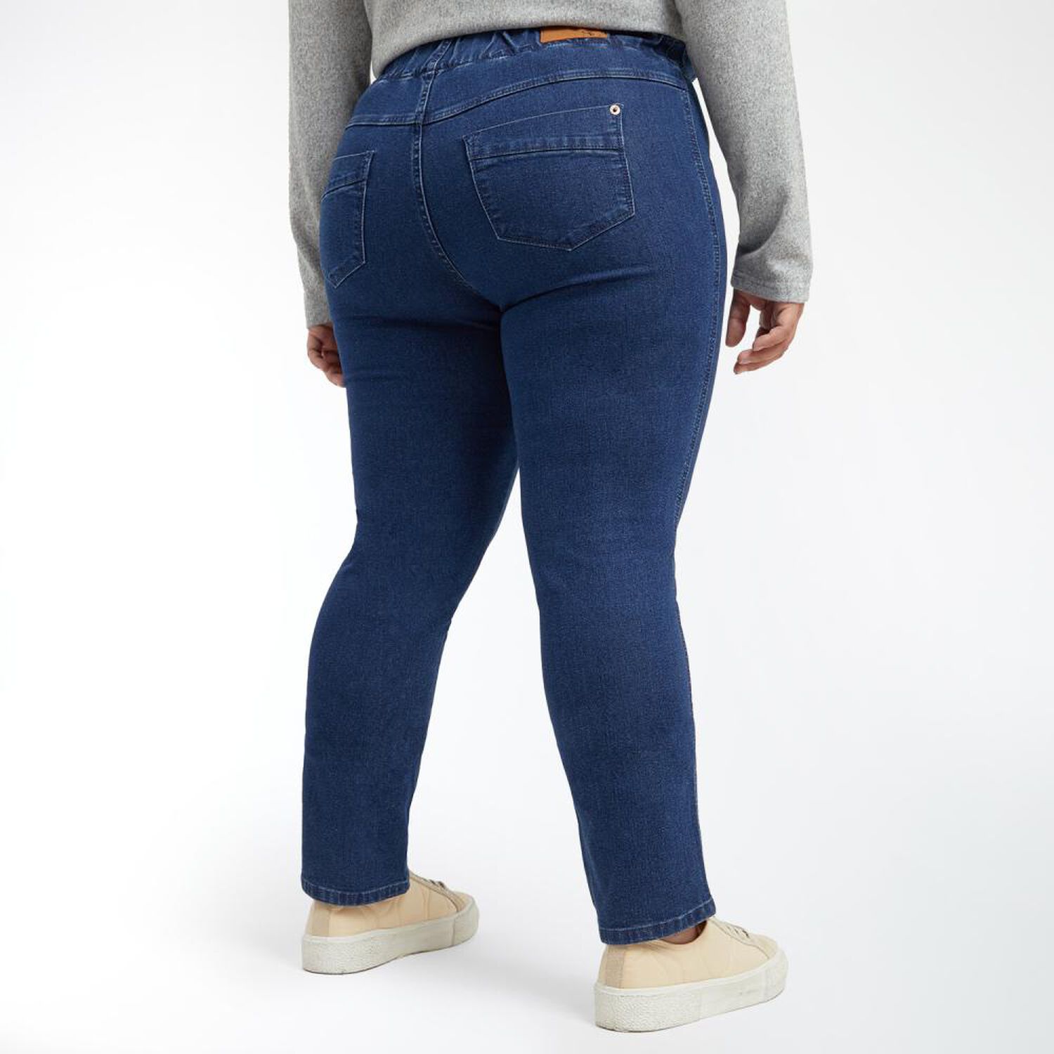 Jegging Talla Grande Tiro Medio Skinny Sin Cierre Mujer Sexy Large image number 3.0