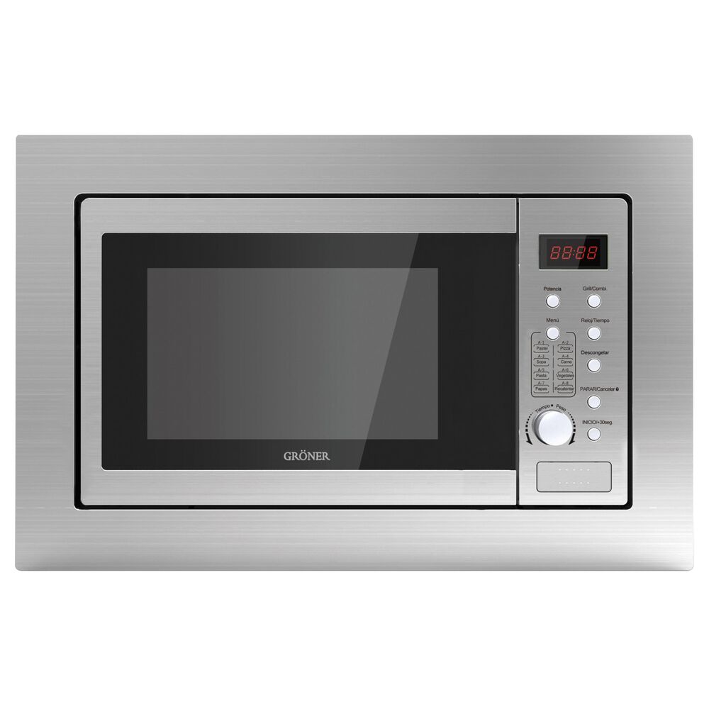 GRONER Horno Microondas Empotrable Acero Inoxidable 25l