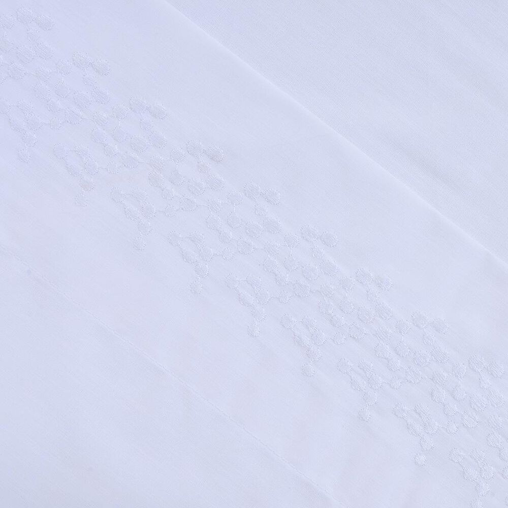 Sabana 180 Hilos Bordadas 2 Plazas Puntos Blancos image number 1.0