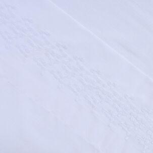 Sabana 180 Hilos Bordadas 2 Plazas Puntos Blancos