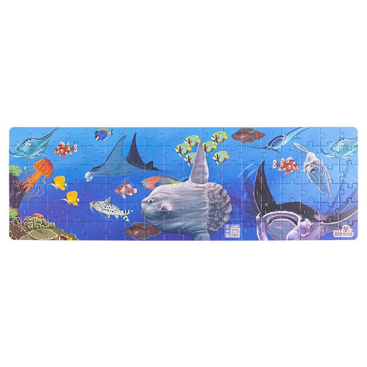 Puzzle Animales Marinos 108 Piezas + Figuras image number 1.0