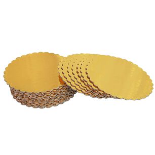 Base Tortas Redondo 24 Cm 6 Unidades Dorado