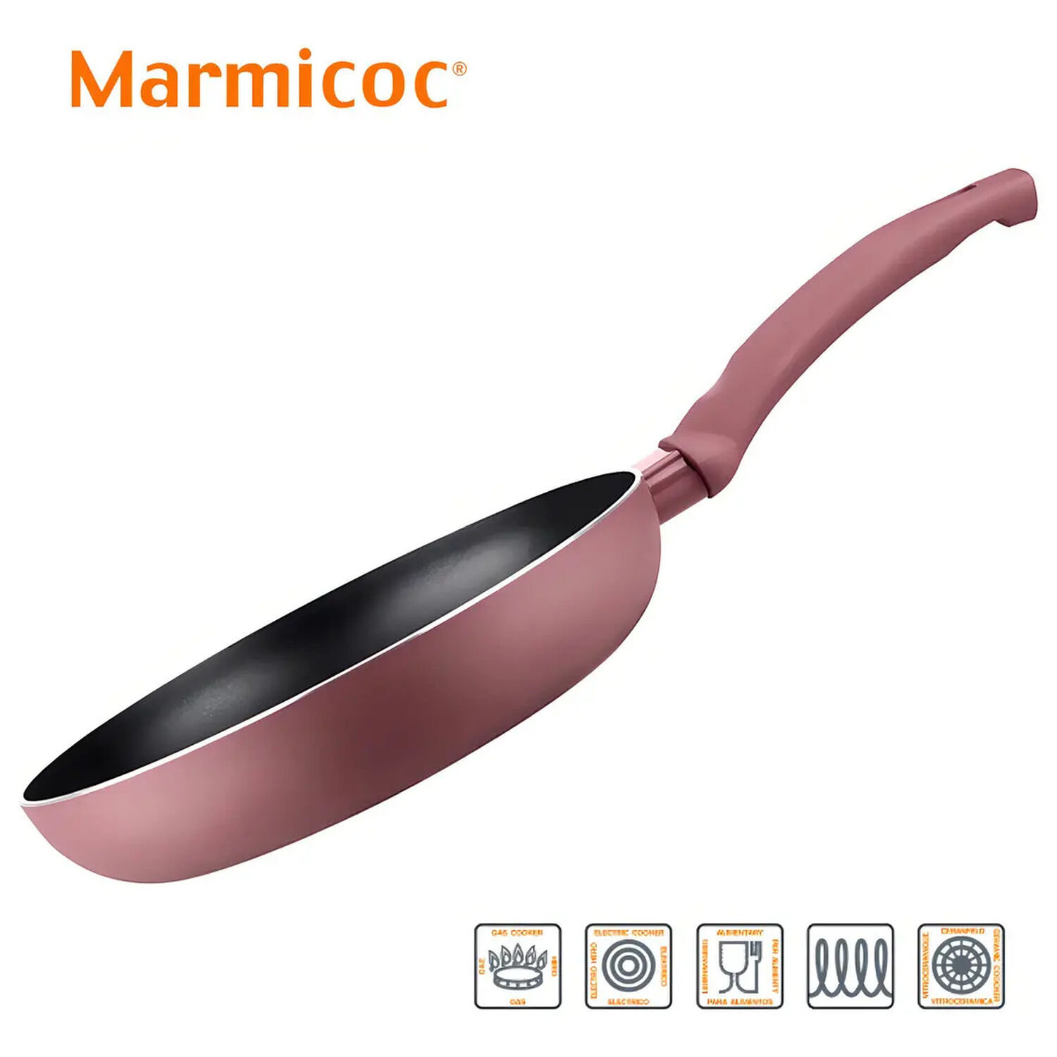 Set 3 Sartenes Antihaderentes Spring Marmicoc 18 20 24 Cm Rojo image number 3.0