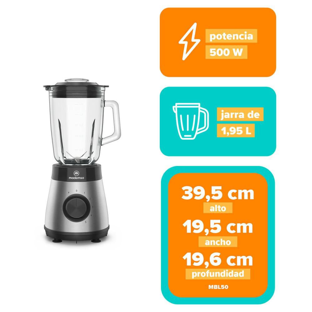 Mademsa MBL50 Acero Inoxidable, foto 8