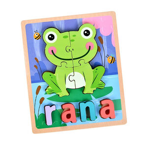 Puzzle Encaje Madera Letra Dibujo Rompecabeza Didactico Ni&ntilde;o