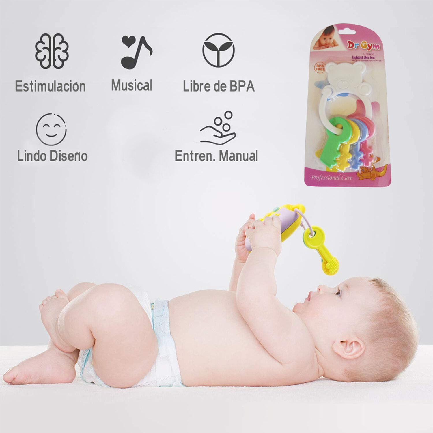 Juguete Llaves Sonajero Didactico Para Bebes Guagua image number 1.0