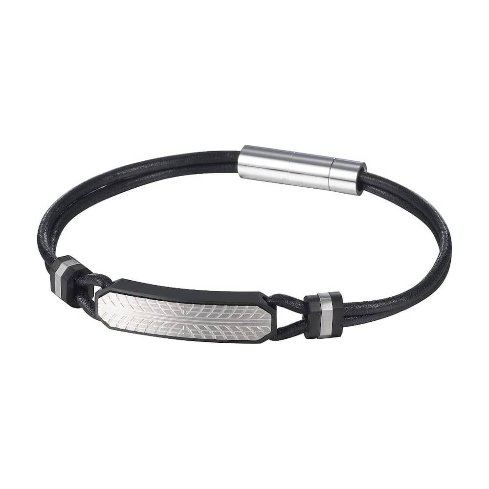 Pulsera De Hombre Cat J001b10121 Plateado-negro image number 0.0